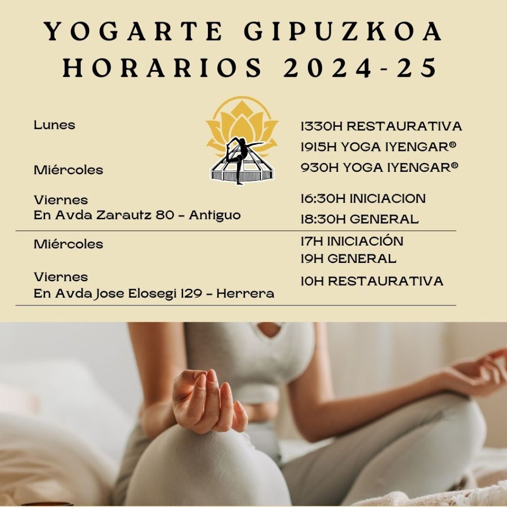 Horarios y Salas de Yoga Iyengar®️ en Donostia